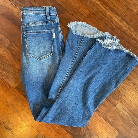 Nature Denim- SZ 3/25 High Rise Flare Raw Hem - Picture 10 of 13